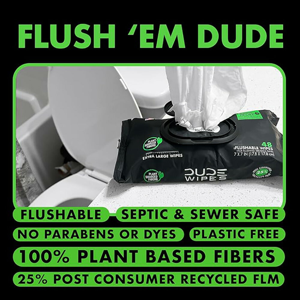【エクスプレス便】DUDE Wipes Flushable Wipes 48Wipes 3 Pack Herbal Relief Extra-Large DUDE ワイプ ハーバルリリーフ 48枚 3個セット エクストララージ ウェットティッシュ