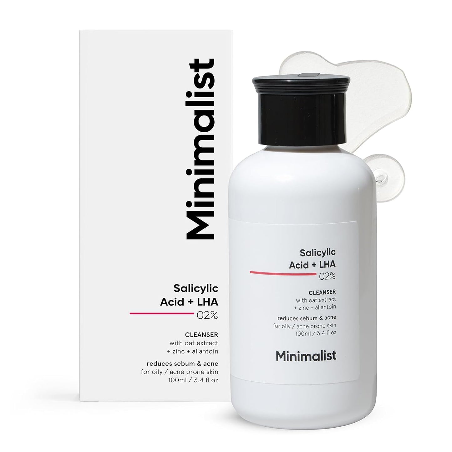 【追跡可能海外メール便】Minimalist 2% Salicylic Acid Face Cleanser for Oily, Acne Prone Skin 3.4 oz ミニマリスト 2% サリチル酸配合フェイスクレンザー オイリー肌・ニキビ肌用 100ml