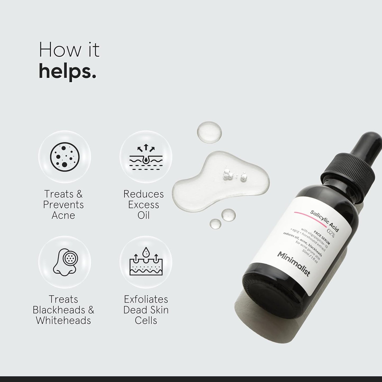 【追跡可能海外メール便】Minimalist 2% Salicylic Acid Serum For Acne1 oz ミニマリスト 2% サリチル酸セラム ニキビ用 30ml
