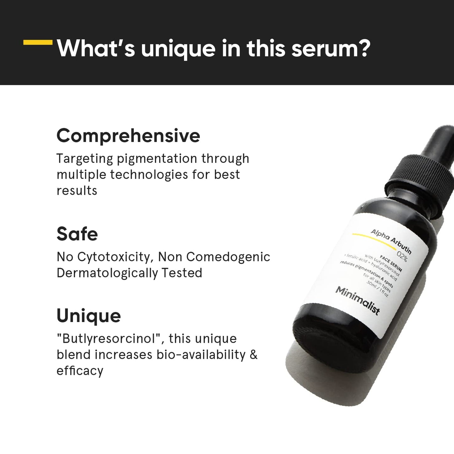 【追跡可能海外メール便】Minimalist 2% Alpha Arbutin Serum for Removing Pigmentation Acne MarksDark 1oz ミニマリスト 2% アルブチン配合セラム ニキビ ダークスポット 日焼け 30ml