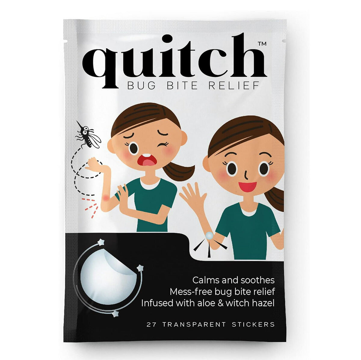 【追跡可能海外メール便】 quitch Bug Bite Itch Relief Patch Kids 27 count 虫刺されパッチ 27枚入り 子供用 かゆみ 掻きむしり予防