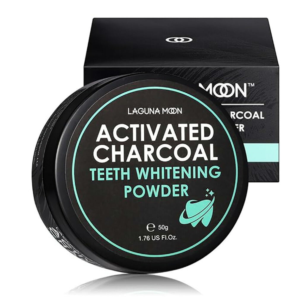 【追跡可能海外メール便】Laguna moon Activated Charcoal Teeth Whitening Powder 50g ラグナムーン チャコールパウダー ホワイトニング 白い歯 チャコール
