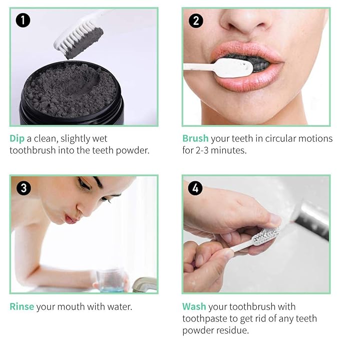 【追跡可能海外メール便】Laguna moon Activated Charcoal Teeth Whitening Powder 50g ラグナムーン チャコールパウダー ホワイトニング 白い歯 チャコール