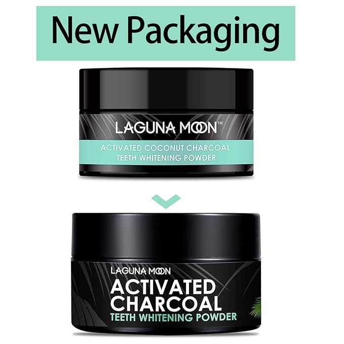 【追跡可能海外メール便】Laguna moon Activated Charcoal Teeth Whitening Powder 50g ラグナムーン チャコールパウダー ホワイトニング 白い歯 チャコール