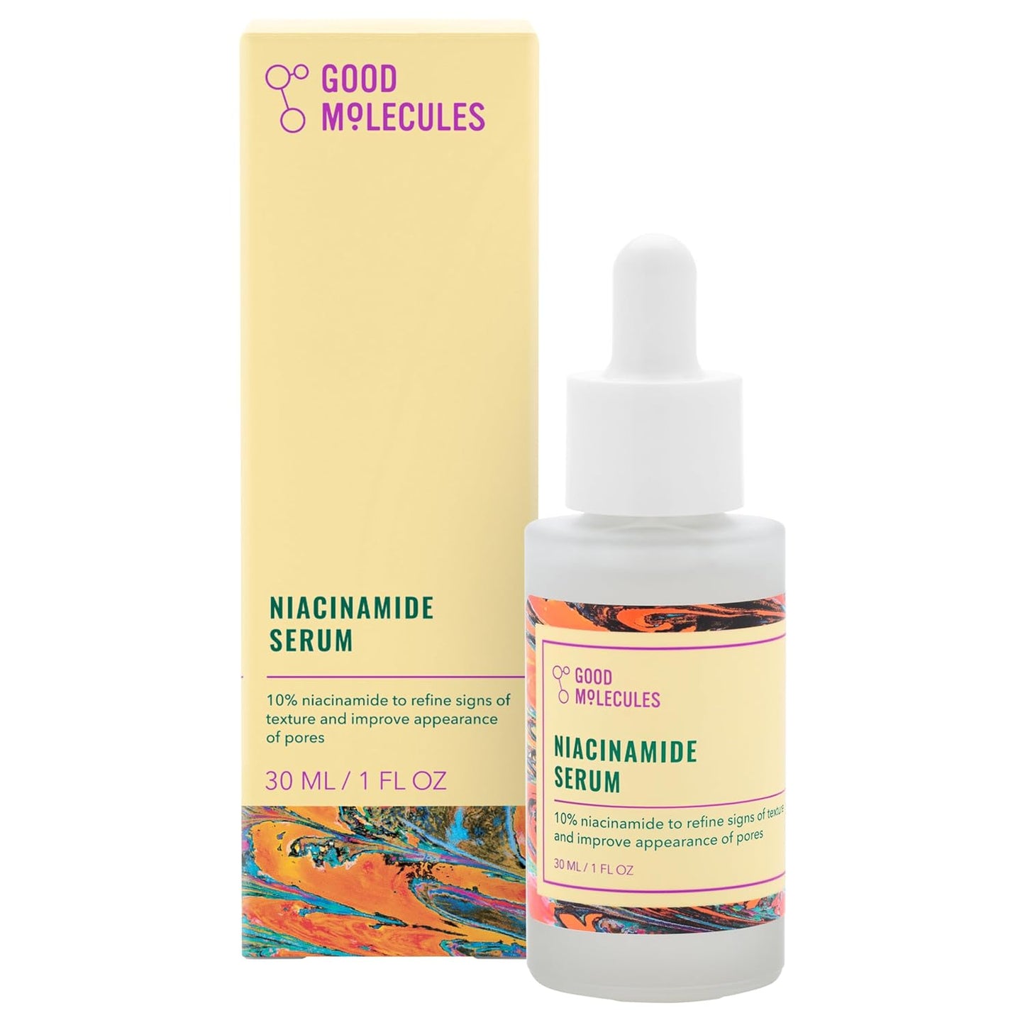 【追跡可能海外メール便】Good Molecules Niacinamide Serum 10% Niacinamide Balancing B3 Facial Serum for Acne 1oz グッドモレキュールズ ナイアシンアミドセラム 10% ナイアシンアミド配合B3フェイシャルセラム(ニキビ用)30ml