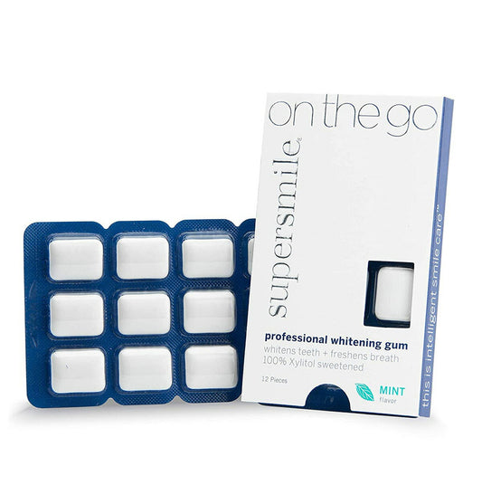【追跡可能海外メール便】Supersmile Professional Whitening Gum 12 Count スーパースマイル プロフェッショナル ホワイトニングガム 12粒入り 口臭ケア ホワイトニングガム 白い歯