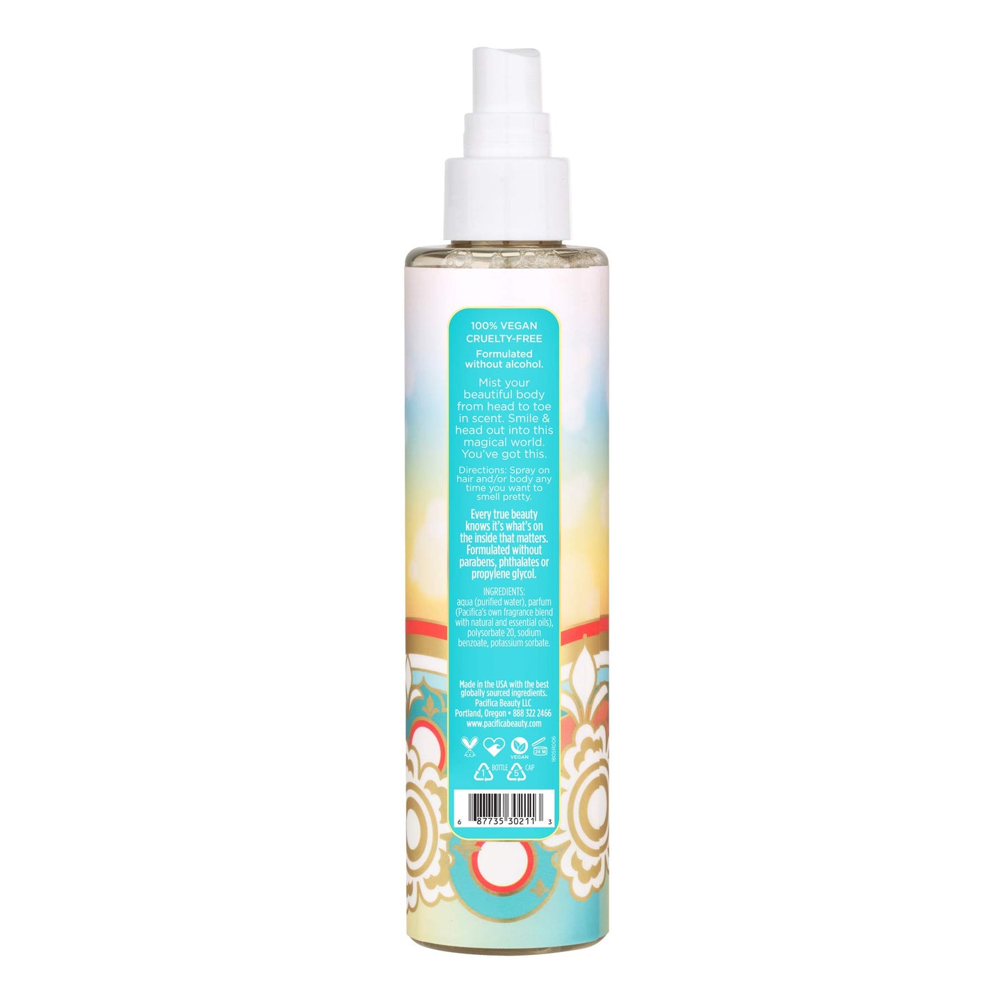【エクスプレス便】Pacifica Indian Coconut Nectar Perfumed Hair & Body Mist Alcohol Free Coconut Vanilla Scent 6oz パシフィカ インディアンココナッツネクターの香りがするヘア&ボディ用ミスト 177ml