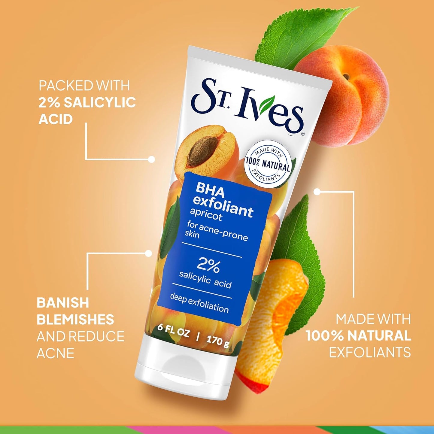 【追跡可能海外メール便】St. Ives Acne Control Face Scrub Deeply Exfoliates and Prevents Acne for Smooth 6oz セント・アイヴス アクネコントロール フェイススクラブ 170g
