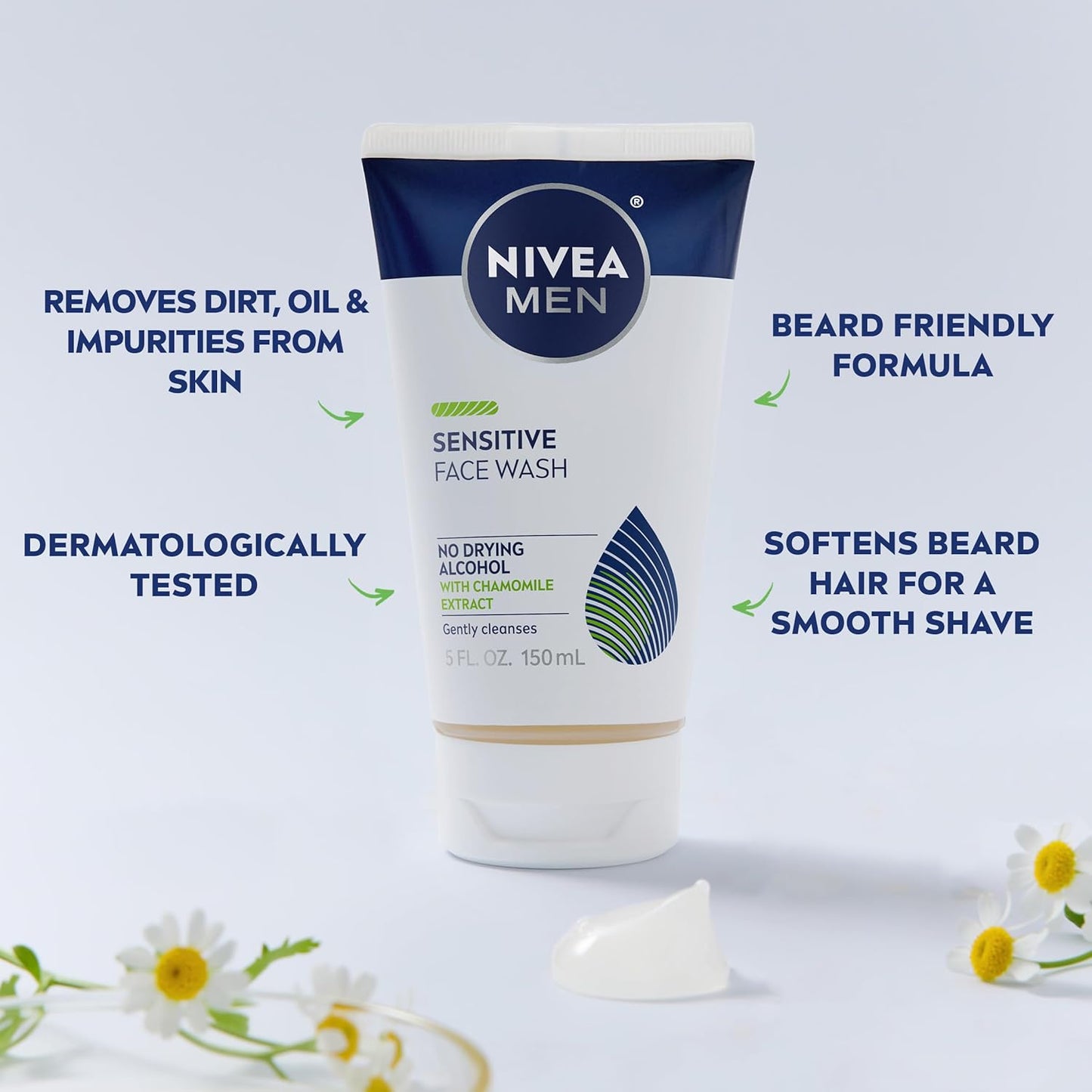 【エクスプレス便】NIVEA MEN Sensitive Face Wash with Vitamin E 5 oz ニベア メン センシティブ フェイスウォッシュ ビタミンE配合 150ml