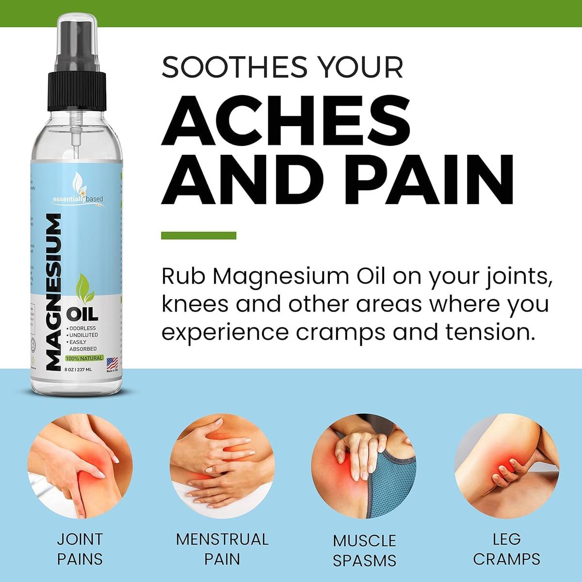 【エクスプレス便】ピュアマグネシウムオイルスプレー 237ml Pure Magnesium Oil Spray 高濃度 天然オーガニック ストレス 筋肉痛 リラックス 睡眠