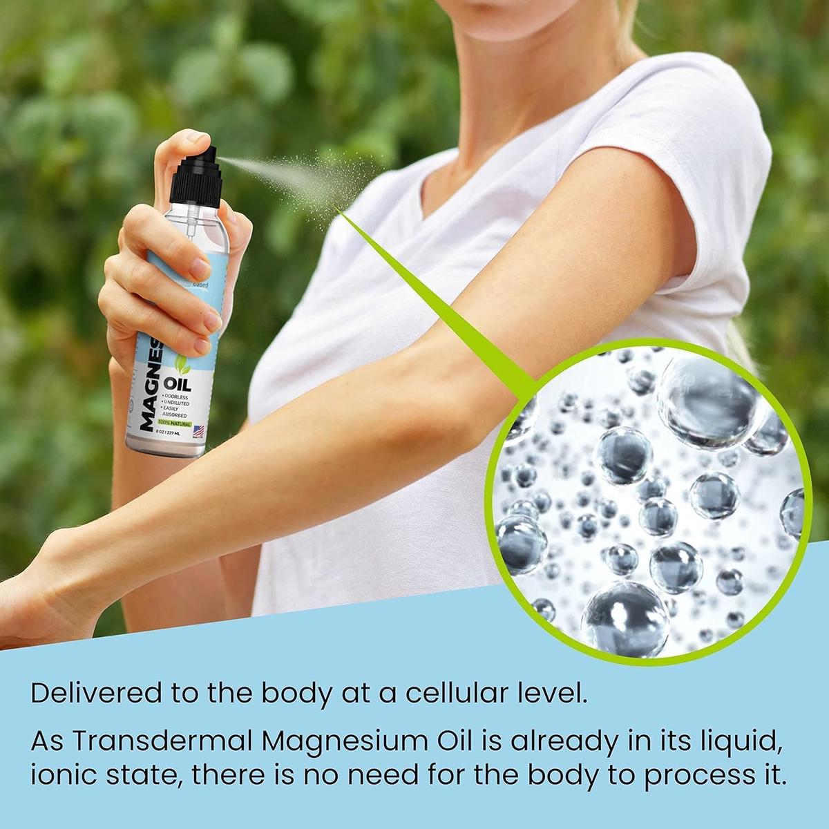 【エクスプレス便】ピュアマグネシウムオイルスプレー 237ml Pure Magnesium Oil Spray 高濃度 天然オーガニック ストレス 筋肉痛 リラックス 睡眠