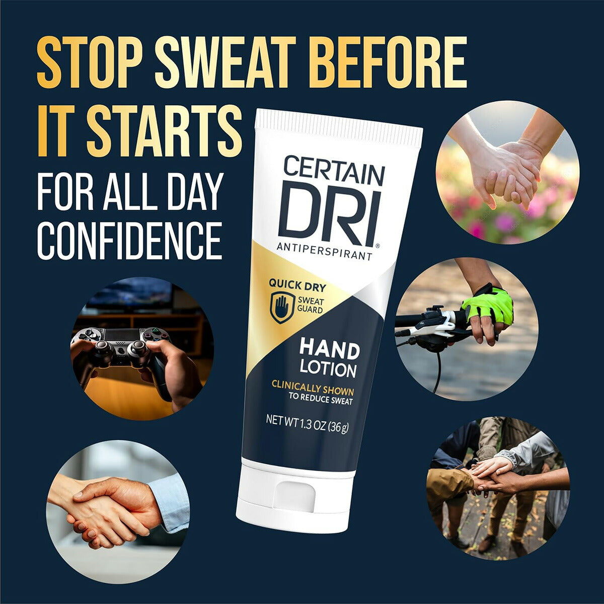 【追跡可能海外メール便】CERTAIN DRI Antiperspirant Hand Lotion 1.3oz サーテンドライ アンチパースピラント ハンドローション 36g 手汗 多汗