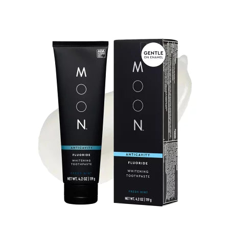 【追跡可能海外メール便】 MOON ホワイトニング Cavity Protection 歯磨き粉 フレッシュミントフレーバー 4.2oz  歯磨き粉 白い歯 ホワイトニング