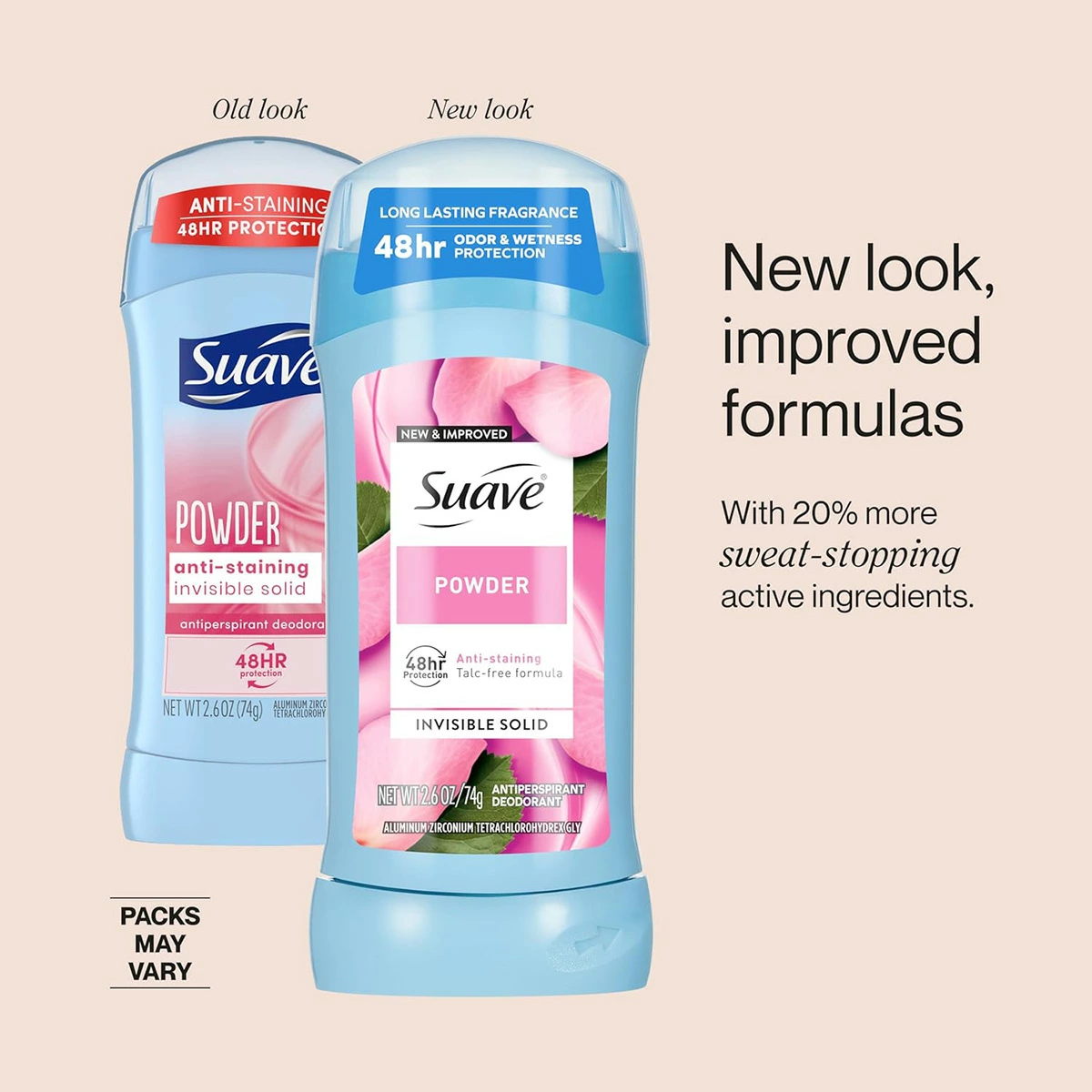 【追跡可能海外メール便】Suave Deodorant Stick Powder 2.6ozスエーヴ デオドラントスティック パウダー 74g制汗剤 スティックタイプ 塗った後白くならない 長時間効果持続 汗の悩み 女性用