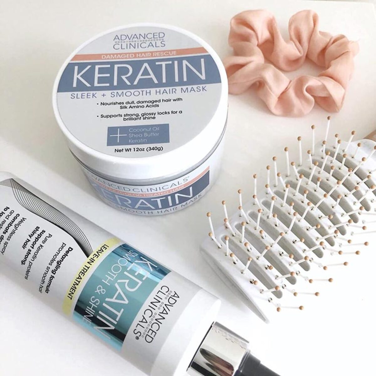 【エクスプレス便】Advanced Clinicals Keratin Hair Mask Treatment アドバンスド クリニカルズ ケラチン ヘア リペアマスク 340g ヘアケア トリートメント 傷み