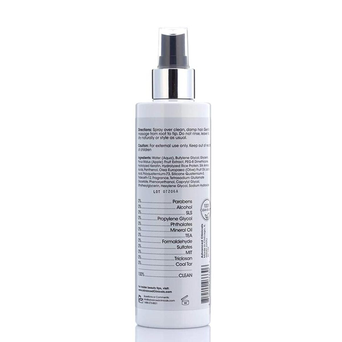 【エクスプレス便】Advanced Clinicals Keratin Leave-in Conditioner 8 Fl Oz アドバンスド クリニカルズ ケラチン リーブイン ヘアコンディショナー 237ml ヘアケア トリートメント 傷み