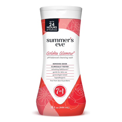 【エクスプレス便】Summer's Eve Golden Glamour Daily Refreshing Feminine Wash, pH Balanced, 15oz　サマーズイブ ゴールデングラマー デイリーリフレッシングフェミニンウォッシュ 444ml デリケートゾーン　ケア