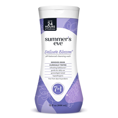 【エクスプレス便】Summer's Eve Cleansing Wash Delicate Blossom 15oz pH-Balanced, Dermatologist & Gynecologist Tested サマーズイブ デリケートブロッサム デリケートゾーン専用ソープ 444ml  クレンジング