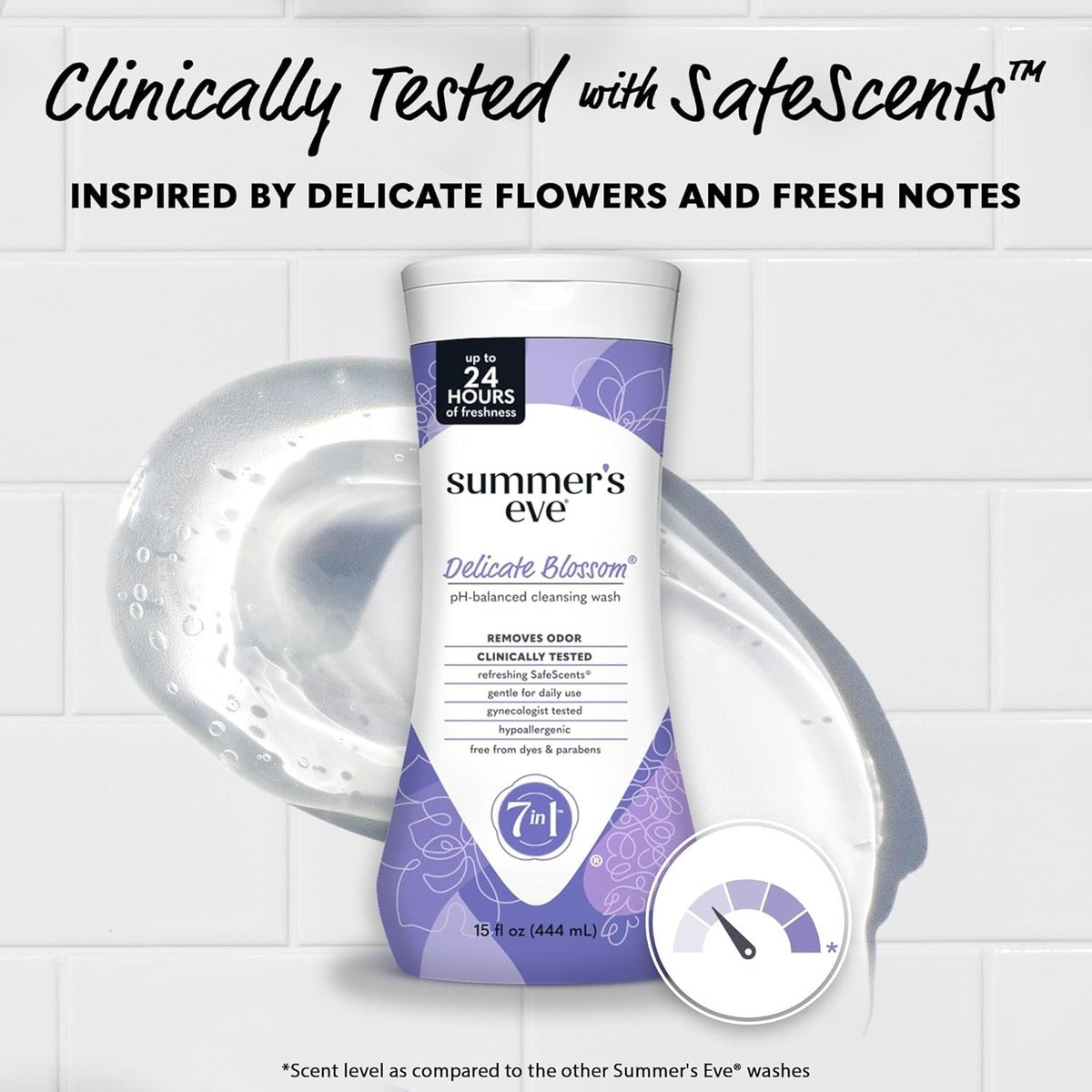 【エクスプレス便】Summer's Eve Cleansing Wash Delicate Blossom 15oz pH-Balanced, Dermatologist & Gynecologist Tested サマーズイブ デリケートブロッサム デリケートゾーン専用ソープ 444ml  クレンジング