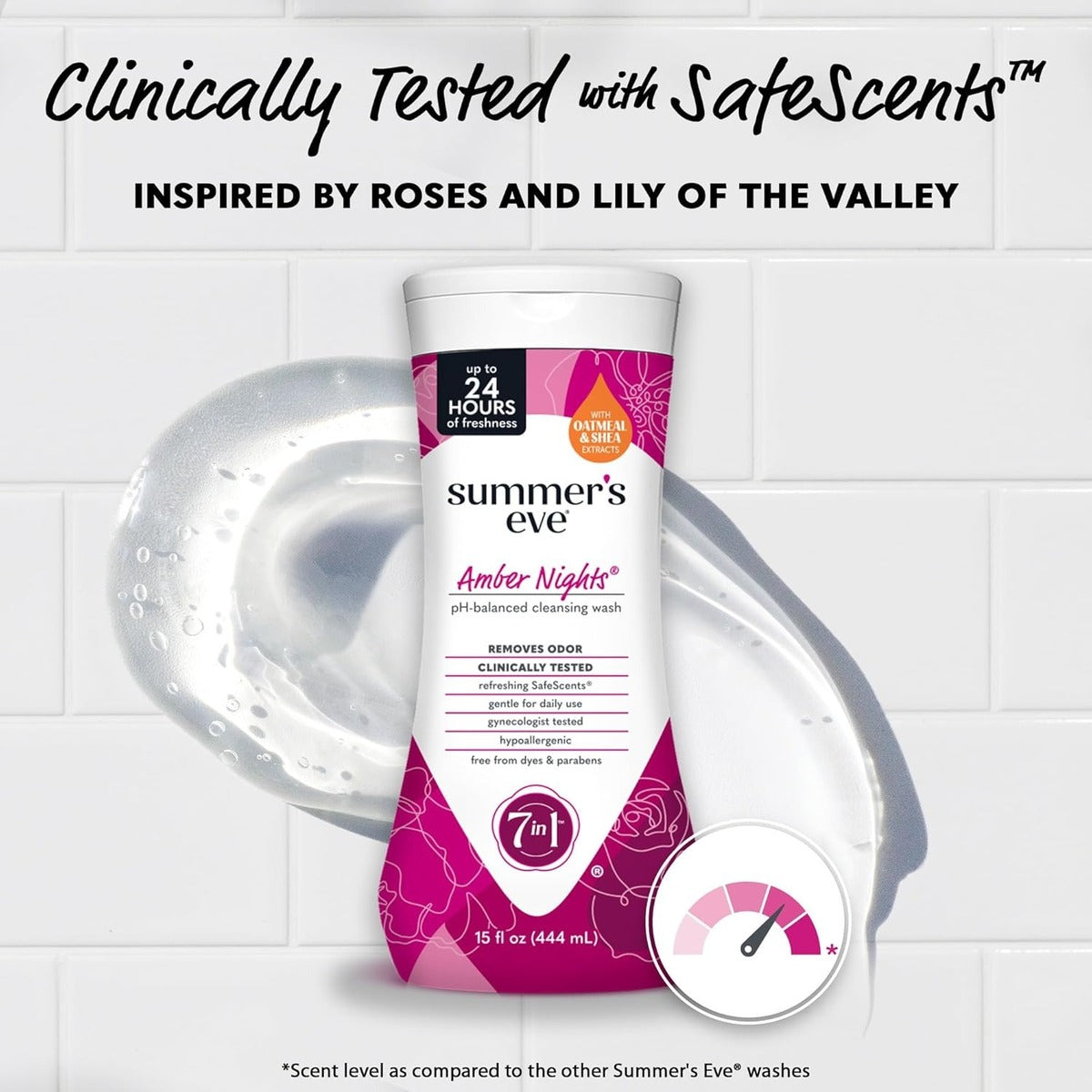 【エクスプレス便】Summer's Eve Amber Nights Feminine Wash, PH-Balanced wash, 15oz サマーズイブ アンバーナイト フェミニンウォッシュ PHバランスウォッシュ 444ml デリケートゾーン  デリケートゾーン　ケア