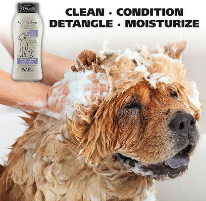【エクスプレス便】Wahl 4-In-1 Calming Pet Shampoo 24 oz　ラベンダーカモミール　Cleans, Conditions with Lavender Chamomile　犬用シャンプー　アルコールフリー　パラベンフリー　ペット　ペット用品