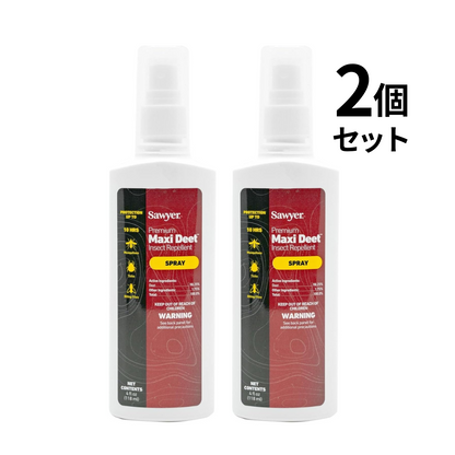 【エクスプレス便】ソーヤー プレミアム マックス 4oz 118ml 2個セット Sawyer Products Premium MAXI DEET　100% DEET Insect Repellent -pack of 2　ウルトラソン
