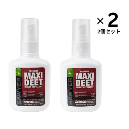 【エクスプレス便】ソーヤー プレミアム マックス 4oz 118ml 2個セット Sawyer Products Premium MAXI DEET　100% DEET Insect Repellent -pack of 2　ウルトラソン