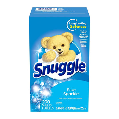 【エクスプレス便】スナッグル ファーファ ブルースパークルの香り 200枚　 Snuggle Fabric Softener Dryer Sheets, Blue Sparkle, 200 Count ドライシート 乾燥機 シート 梅雨対策 消臭 芳香