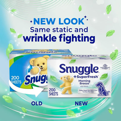 【エクスプレス便】スナッグル ファーファ プラス スーパー フレッシュ オリジナル 200枚  Snuggle Plus SuperFresh Fabric Softener Dryer Sheets, Original, 200 Count ドライシート 乾燥機 シート 梅雨対策 消臭 芳香 静電気