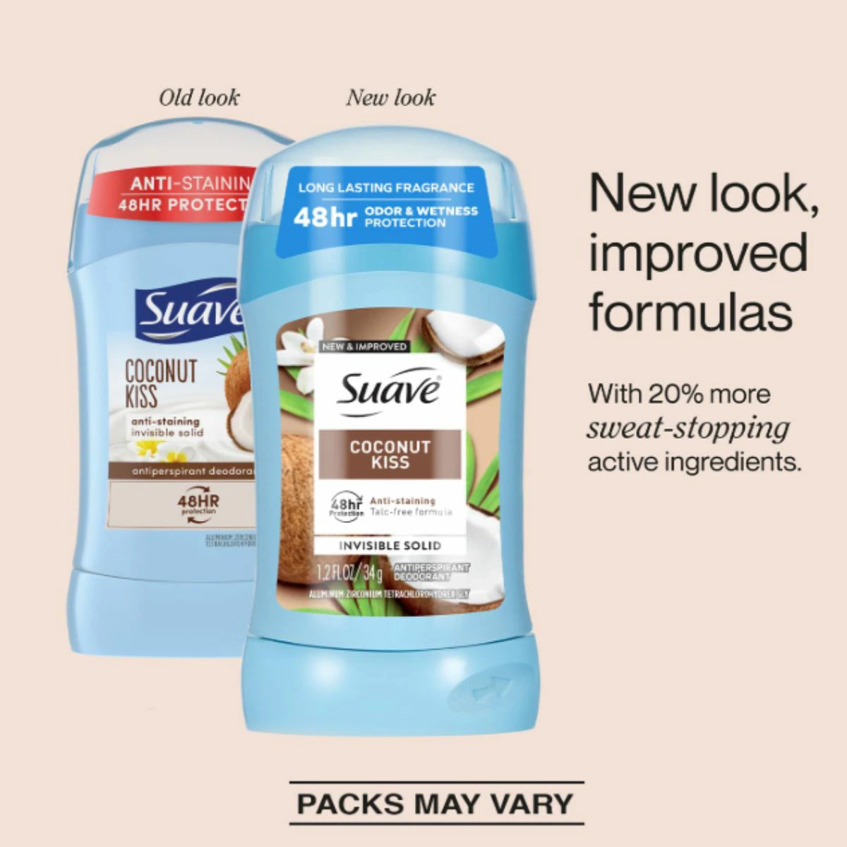 【エクスプレス便】【お得な6本セット】Suave Deodorant Stick Coconut Kiss 2.6 oz (Pack of 6)スエーヴ デオドラントスティック ココナッツキス 74g（6本セット）制汗剤　スティックタイプ 長時間効果持続 汗の悩み 女性用