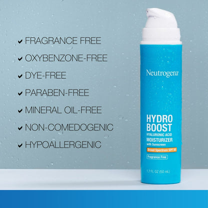 【追跡可能海外メール便】Neutrogena Hydro Boost Hyaluronic Acid Facial Moisturizer with Broad Spectrum SPF 50 Sunscreen 1.7oz ニュートロジーナ　ハイドロブースト　ヒアルロン酸　SPF50 日焼け止め 50ml　保湿