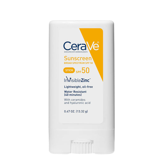 【追跡可能海外メール便】CeraVe Mineral Sunscreen Stick Broad Spectrum SPF 50 0.47 Ounce セラビィミネラルサンスクリーンスティック 13.32g 無香料 日焼け止めスティック 紫外線対策 セラミド配合 保湿する日焼け止め 持ち運びに便利