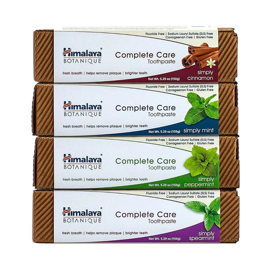 【エクスプレス便】【バラエティパック】Himalaya Botanique Complete Care Toothpaste 5.29 oz (Variety 4 Pack) ヒマラヤボタニーク コンプリートケア歯磨き粉 バラエティ4本パック （150g）ミント　ペパーミント　スペアミント　シナモン　歯垢除去