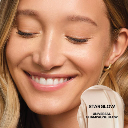 【追跡可能海外メール便】Saie グロウイ スーパージェル ルミナイザー Starglow - universal champagne 0.5oz Glowy Super Gel 海外コスメ 下地 ハイライター