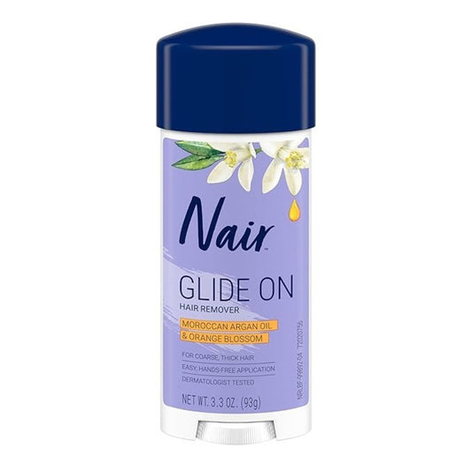 【追跡可能海外メール便】Nair スティック除毛クリーム 93g アルガンオイル＆オレンジブロッサム配合 ビキニライン 腕 脚用 手を汚さず簡単 ムダ毛ケア 海外 人気