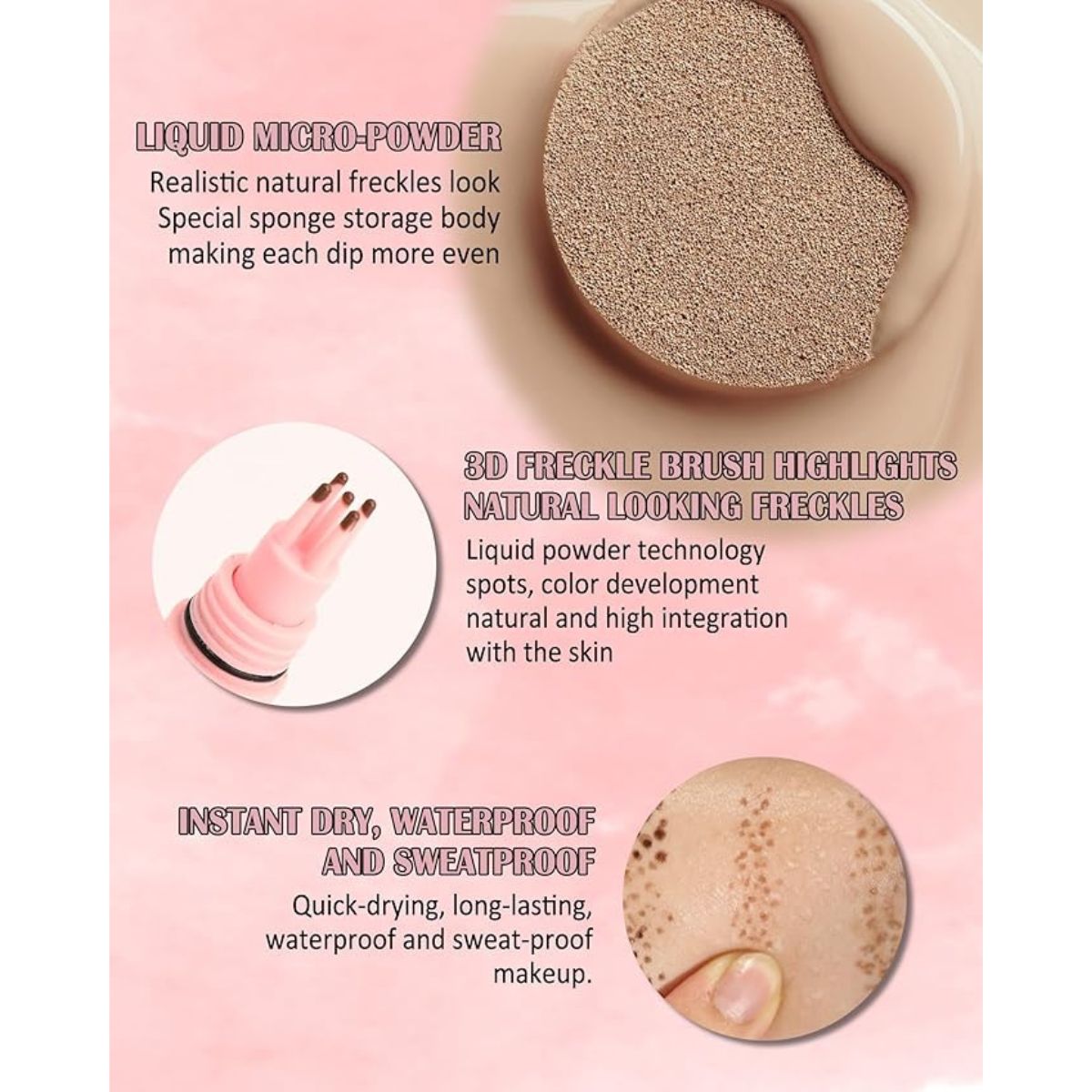 そばかす メイク スタンプ フェイク そばかす ペン 長持ち 防水 速乾 かわいい Freckle Stamp, Natural Vivid Faux Freckles Pen, Long Lasting Waterproof Quick Dry Magical Fake Freckle Stamp Pencil 【追跡可能海外メール便】