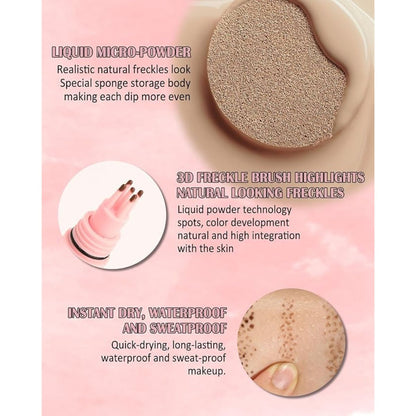 そばかす メイク スタンプ フェイク そばかす ペン 長持ち 防水 速乾 かわいい Freckle Stamp, Natural Vivid Faux Freckles Pen, Long Lasting Waterproof Quick Dry Magical Fake Freckle Stamp Pencil 【追跡可能海外メール便】