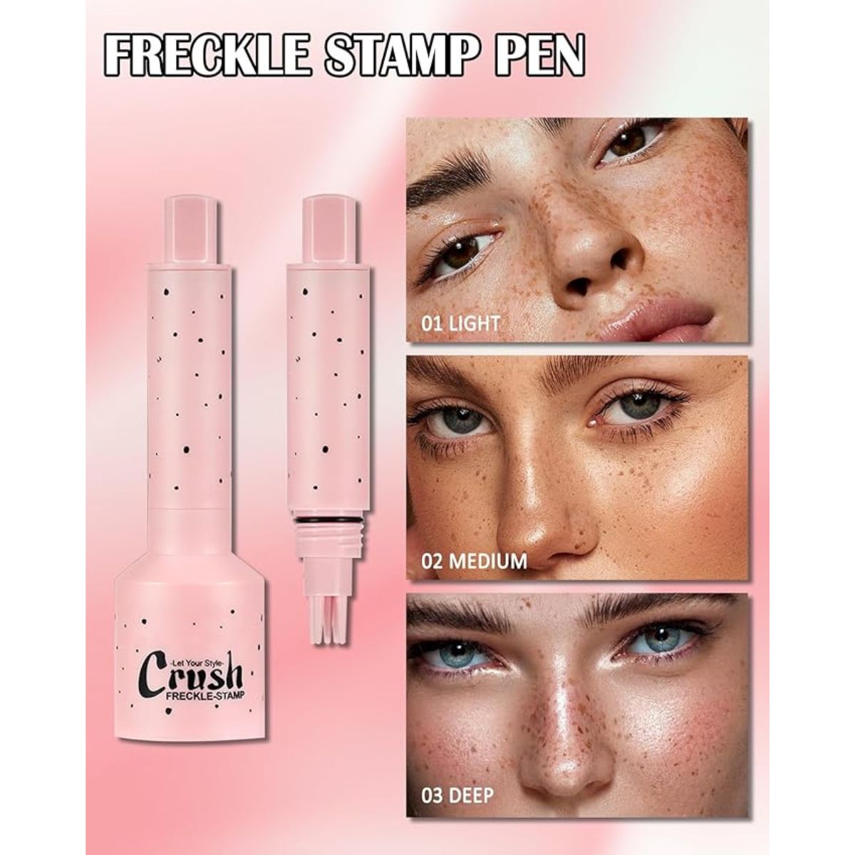 そばかす メイク スタンプ フェイク そばかす ペン 長持ち 防水 速乾 かわいい Freckle Stamp, Natural Vivid Faux Freckles Pen, Long Lasting Waterproof Quick Dry Magical Fake Freckle Stamp Pencil 【追跡可能海外メール便】