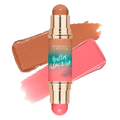 【追跡可能海外メール便】Physicians Formula バター グロー＆ゴー マルチユーススティック ウルトラクリーミーで輝く仕上がり - ビーチーピンク Physicians Formula Butter Glow & Go Multiuse Stick - Beachy Pink Beachy Pink
