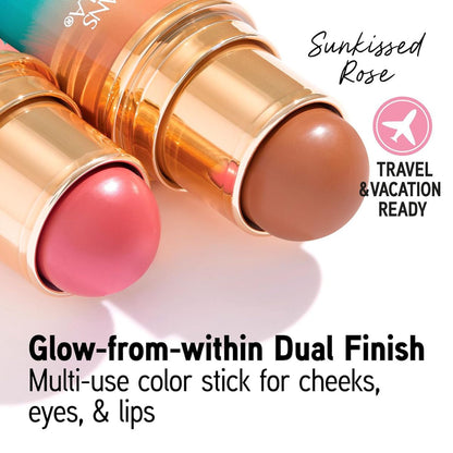 【追跡可能海外メール便】Physicians Formula バター グロー＆ゴー マルチユーススティック ウルトラクリーミーで輝く仕上がり - ビーチーピンク Physicians Formula Butter Glow & Go Multiuse Stick - Beachy Pink Beachy Pink