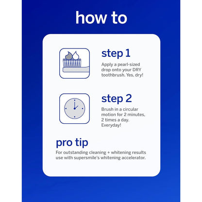 【追跡可能海外メール便】スーパースマイル プロフェッショナル ホワイトニング 歯磨き粉  フッ素不使用  119g オリジナルミント<br> Supersmile Professional Teeth Whitening Toothpaste - Fluoride Free 4.2oz