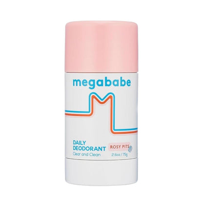 【追跡可能海外メール便】メガベイブ Megababe ロージーピッツ ナチュラル デオドラント 2.6oz 海外 デオドラント スティック 敏感肌 アルミニウムフリー 72時間 持続 香りケア