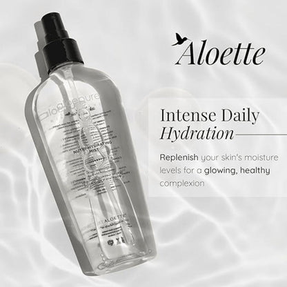 【エクスプレス便】Aloette ハイドレイティング ミスト アフターサン スプレー アロエベラ 配合 ビタミン A・E・C・B5 配合 フェイシャル & ボディミスト 237ml Aloette Nutri-Hydrating Mist After Sun Spray 8oz