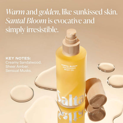 【エクスプレス便】Saltair ボディオイル  サンタルブルーム の香り 118ml 植物由来 クルエルティフリー Saltair Body Oil Luxurious Santal Bloom 4oz Pump Bottle