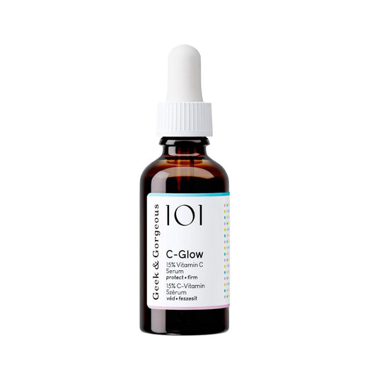 【追跡可能海外メール便】Geek & Gorgeous C-Glow セラム 30ml Geek & Gorgeous C-Glow Vitamin C + Ferulic acid & Vitamin E Serum 1 oz ビタミンC ビタミンE 配合 透明感 美容液
