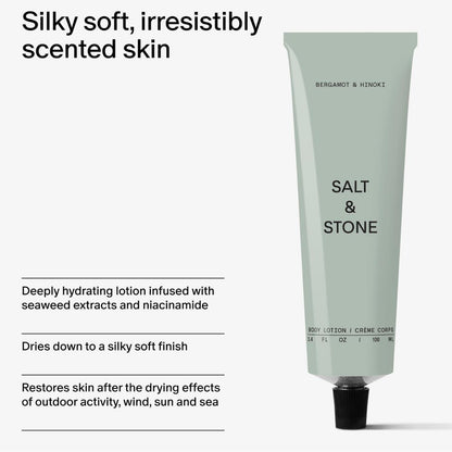 【エクスプレス便】SALT & STONE ボディローション (ベルガモット＆ヒノキの香り）保湿 男女兼用 ヴィーガン クルエルティフリー  SALT & STONE Body Lotion Bergamot & Hinoki 100ml