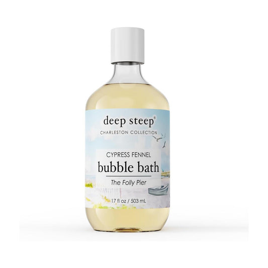 【エクスプレス便】Deep Steep バブルバス 503ml サイプレスフェンネル シアバター アルガンオイル アロエベラ ココナッツオイル 配合  Deep Steep Bubble Bath Cypress Fennel 17 oz 入浴剤