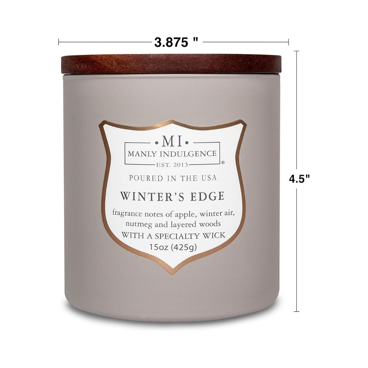 【エクスプレス便】Manly Indulgence  ウッドウィック キャンドル ウィンターズエッジ 425g Manly Indulgence Winters Edge Scented Candles for Men Wooden Wick 15 oz ウッディ スパイシー 男性向け ギフト 上質 落ち着いた香り