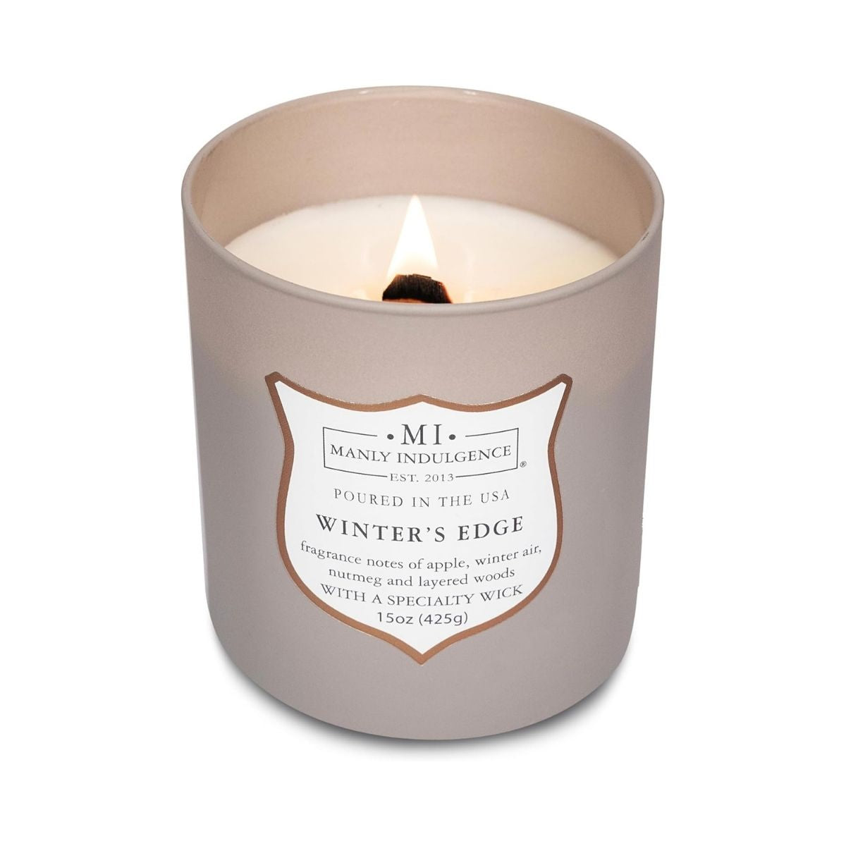 【エクスプレス便】Manly Indulgence  ウッドウィック キャンドル ウィンターズエッジ 425g Manly Indulgence Winters Edge Scented Candles for Men Wooden Wick 15 oz ウッディ スパイシー 男性向け ギフト 上質 落ち着いた香り