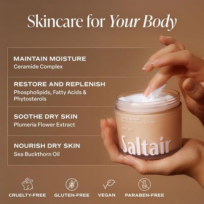【エクスプレス便】Saltair マルチリピッド ボディバター サンタルブルームの香り  283g Saltair Multi-Lipid Body Butter Santal Bloom 10oz 植物由来 保湿クリーム